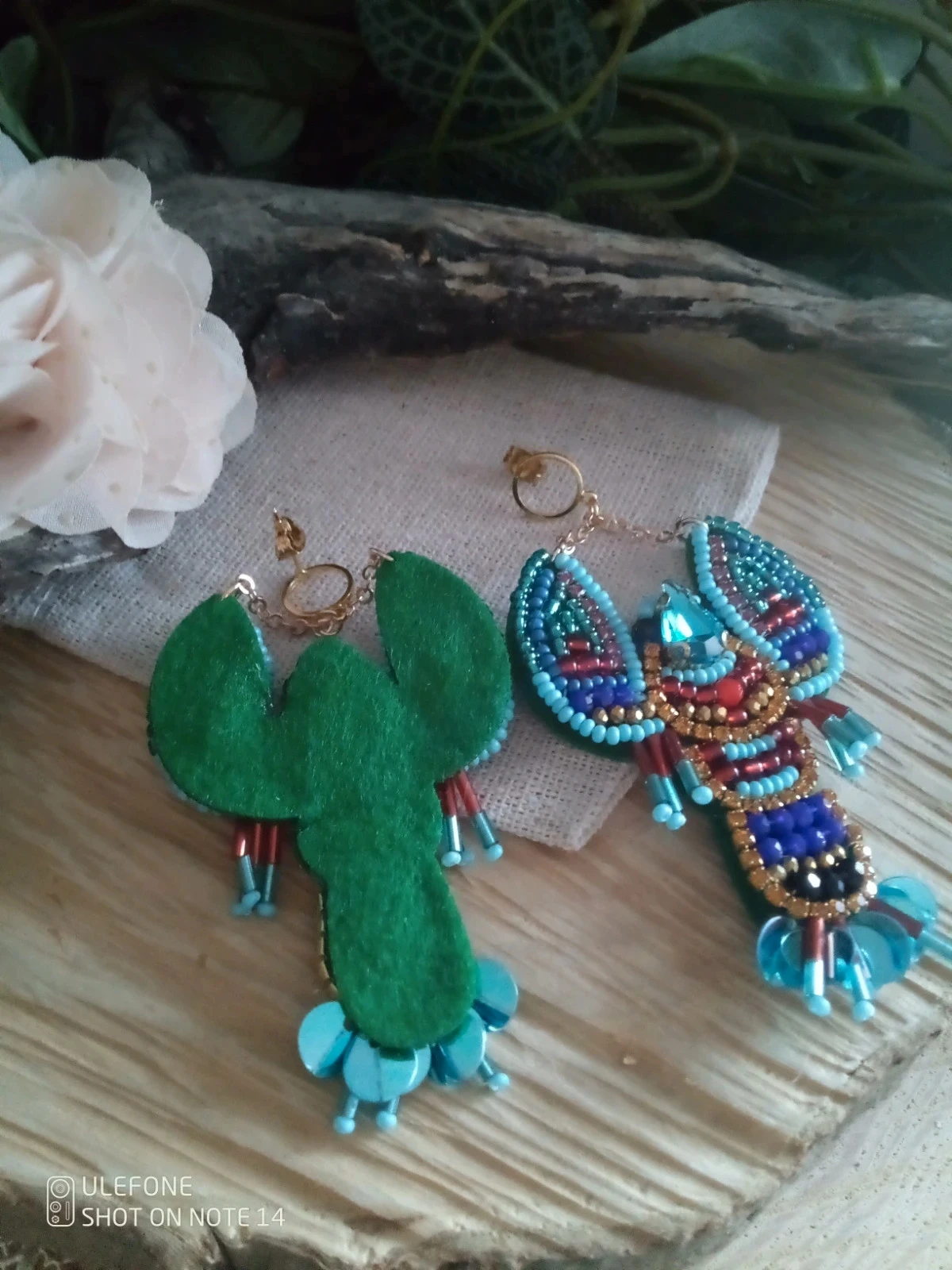 Pendientes bohemios langostas azules – photo 3